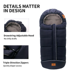 Miracle Baby bunting bag two-way zipper enables quick access