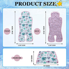 Miracle Baby gel cooling pad on a stroller offers instant relief on hot walks.