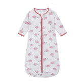 Miracle Baby long sleeve sleep sack in pink Swan pattern, cozy wearable blanket for baby