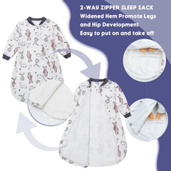 Miracle Baby Sleep Sack hip-friendly design supports natural leg movement.