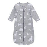 Miracle Baby Sleep Sack long sleeve fabric closeup highlights soft 100% cotton texture for gentle skin contact.