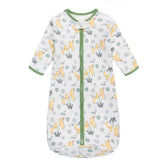 Miracle Baby sleep sack green bunny front view showing cozy cotton warmth