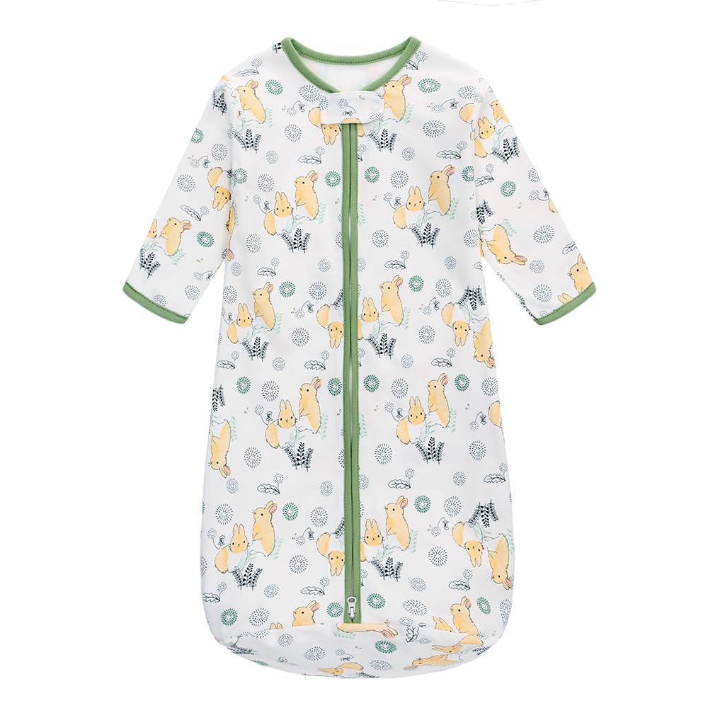 Miracle Baby Sleep Sack long sleeve closeup shows soft cotton for gentle skin comfort.