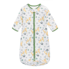 Miracle Baby Sleep Sack long sleeve closeup shows soft cotton for gentle skin comfort.