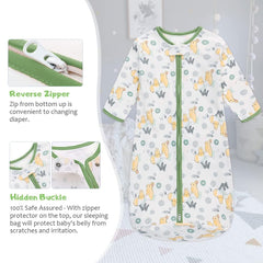 Miracle Baby sleep sack with safety zipper and snap design for quick changes