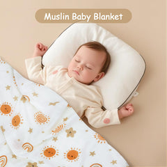 Miracle Baby sun muslin swaddle square functions as a car seat cover in sunny outings.