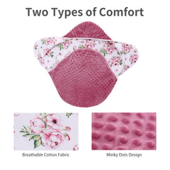 Miracle Baby swaddle with minky dots adds gentle warmth and softness.