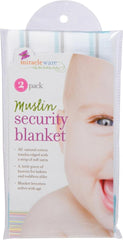 Miracle Blanket gray striped muslin security blanket for cozy nursery cuddles.
