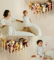 Mirolam stuffed animal hammock with plushies loaded for cozy display.