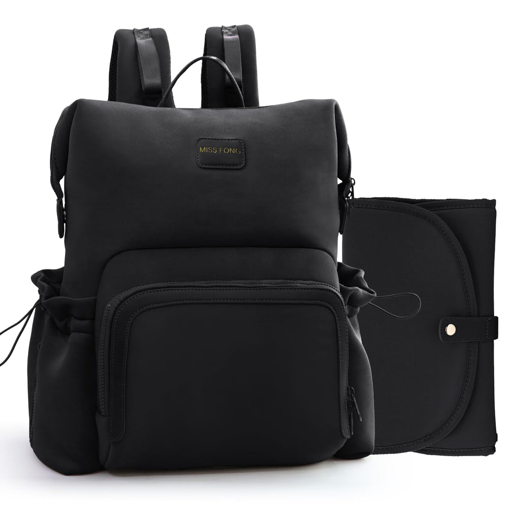 Miss Fong diaper bag backpack front pocket for easy access to essentials