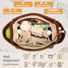 Miss Fong changing pad included for on-the-go diaper changes.