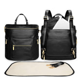 miss fong Moon Shaped Diaper Bag front view showing roomy organization for baby essentials