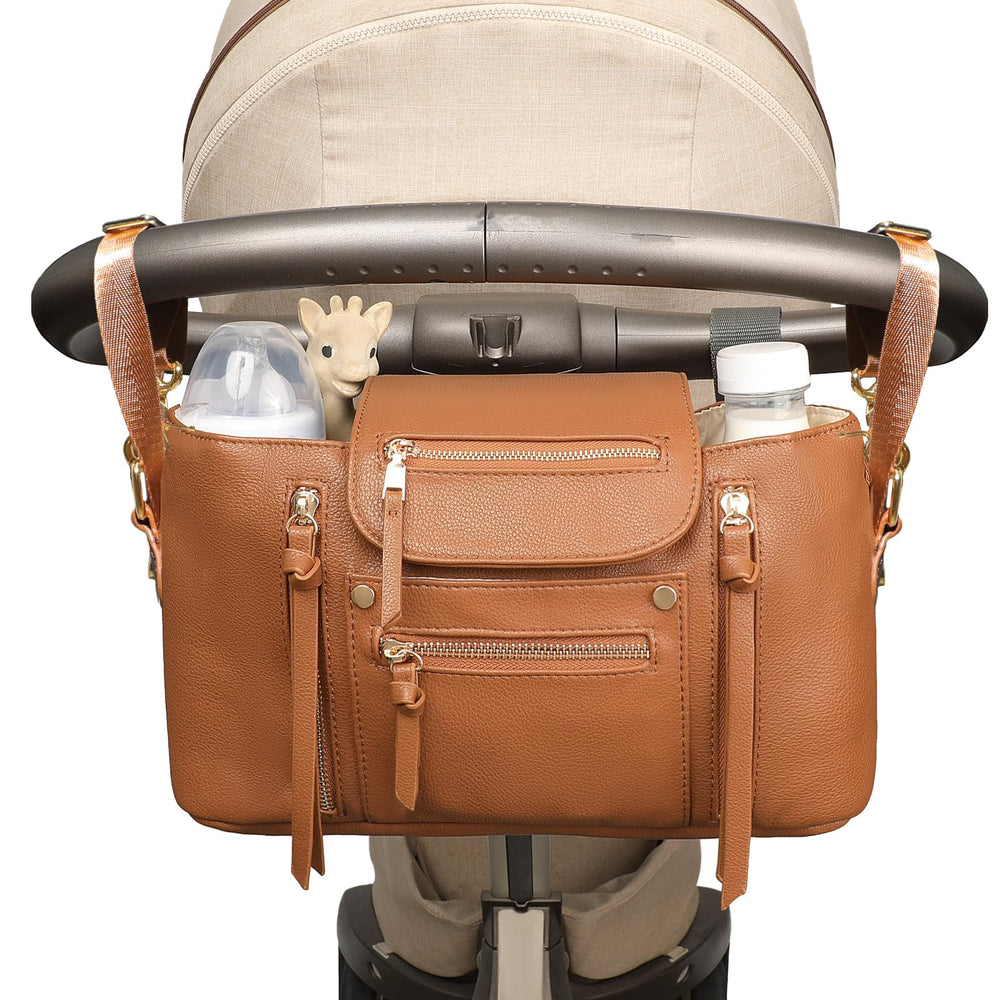 Miss Fong stroller organizer front pocket keeps essentials within easy reach