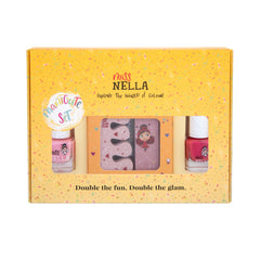Miss Nella pink manicure kit for kids, ideal for safe DIY nail fun.