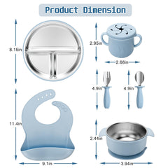 MISSLILI stainless steel bowl with suction base preventing spills on the table