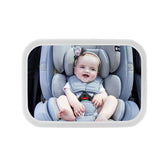 MissMeeca baby car mirror with crystal-clear view for rear-facing infant safety.