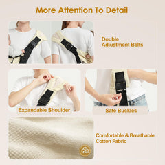 MISSWISDOM illustrated-manual helps new parents learn quick wearing steps.