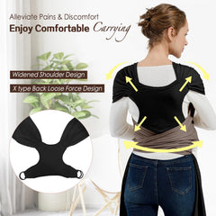 MISSWISDOM wide shoulder straps reduce pressure for longer wear.