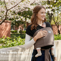 MISSWISDOM carrier with height-adjustable design for growing babies.