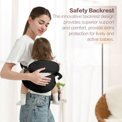 MISSWISDOM toddler sling backrest enhances baby's comfort and caregiver stability