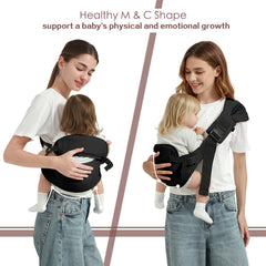 MISSWISDOM toddler sling shoulder adjustment highlights quick, comfortable wearing