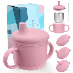 Mity Rain 3-in-1 sippy cup with lid switch for stage transitions.