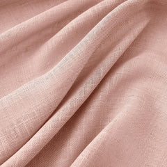 MIULEE Blush Pink Linen Curtains diffused light through semi-sheer fabric.