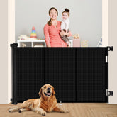 Miumoon 71-inch retractable gate extended mesh guard for safe doorway and stair access.