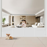 Miumoon retractable gate front view with wide 16 ft span for large openings