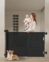 Miumoon retractable gate top view shows sturdy stairs control