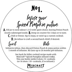 Recipe card guides you to craft balanced infusions