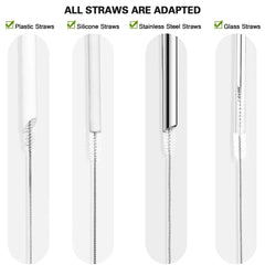 M.K ZIZZYPOP dishwasher-safe straw brush for easy maintenance.