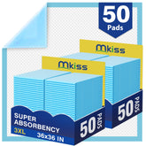 MKISS bed pads disposable 36x36 pack 50 for durable mattress protection.
