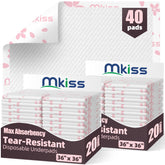 MKISS heavy-duty underpads with an absorbent core for overnight moisture control.