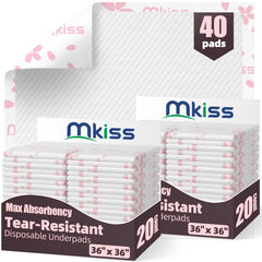 MKISS heavy-duty underpads with an absorbent core for overnight moisture control.