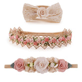 mligril baby girl floral headbands flower crown detail for delicate styling and photo shoots.