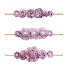 mligril baby headbands with floral bows for newborns to toddlers, ideal for photos and daily wear.