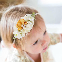 mligril flower crown headband showing back cotton pad for comfort