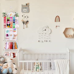 mligril hair bow organizer in cotton style offers tidy storage for clips and headbands