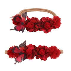 mligril crown-style headband with floral wraps for photos
