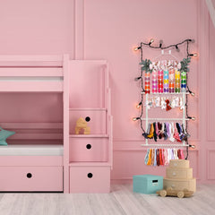 mligril headband holder organization display helps parents sort accessories by category.
