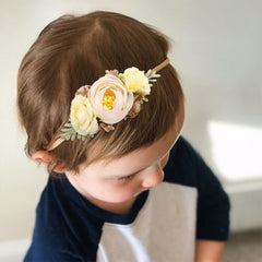 mligril newborn floral headband with soft elastic band for gentle wear