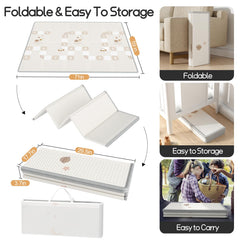Mloong foldable playmat with storage bag enables easy travel and compact storage.