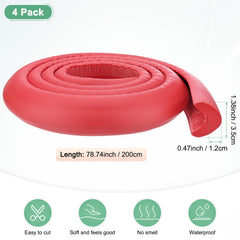 M METERXITY L-shape edge protector red on furniture corner.