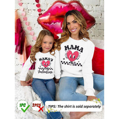 MNLYBABY love heart graphic pullover for festive mommy and me looks