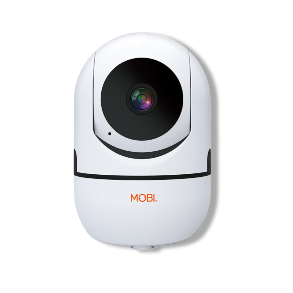 MOBI MobiCam Indoor Camera captures nursery-wide view for secure baby monitoring.