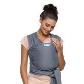Moby Baby Wrap Classic Flint close-up shows soft fabric for bonding and comfort.