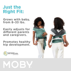 Moby Wrap Newborn Hug hold demonstration with close contact