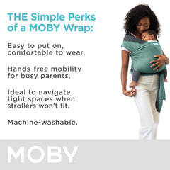 Moby Wrap Reversible side carry position for on the go