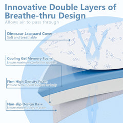 Mochen Pack and Play Mattress Pad anti-slip bottom keeps pad secure during play.